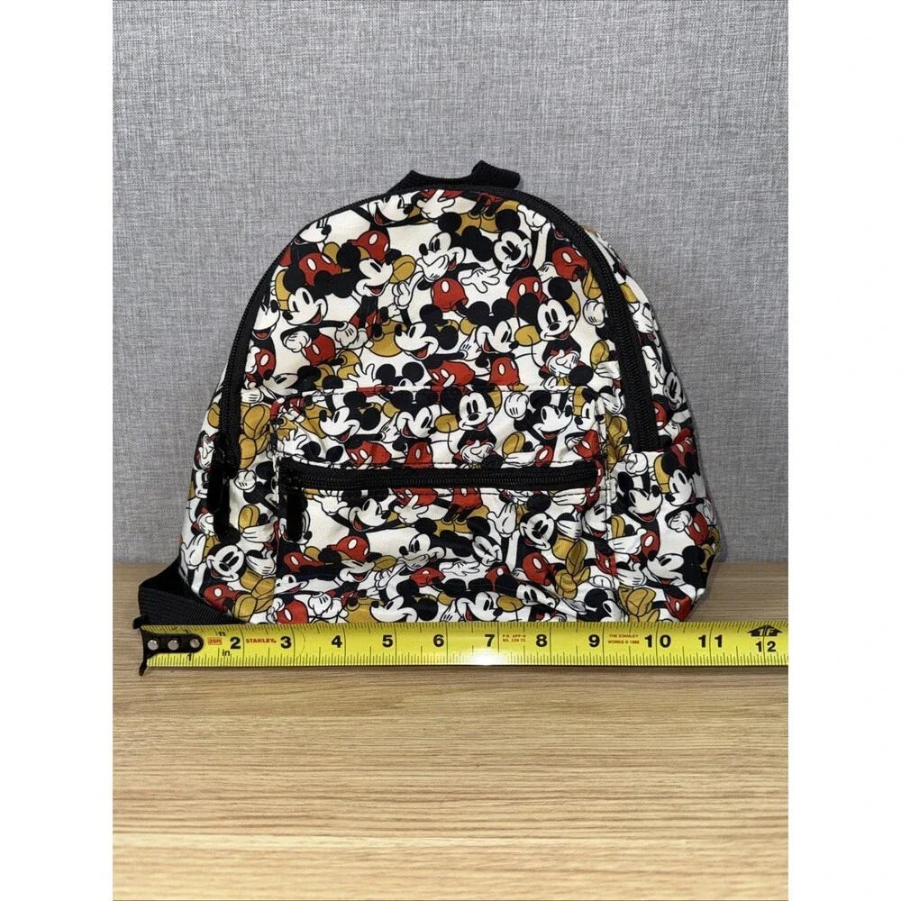 Bioworld Disney Mini Backpack All Over Multi-Color Mickey Mouse Print Nylon EUC
